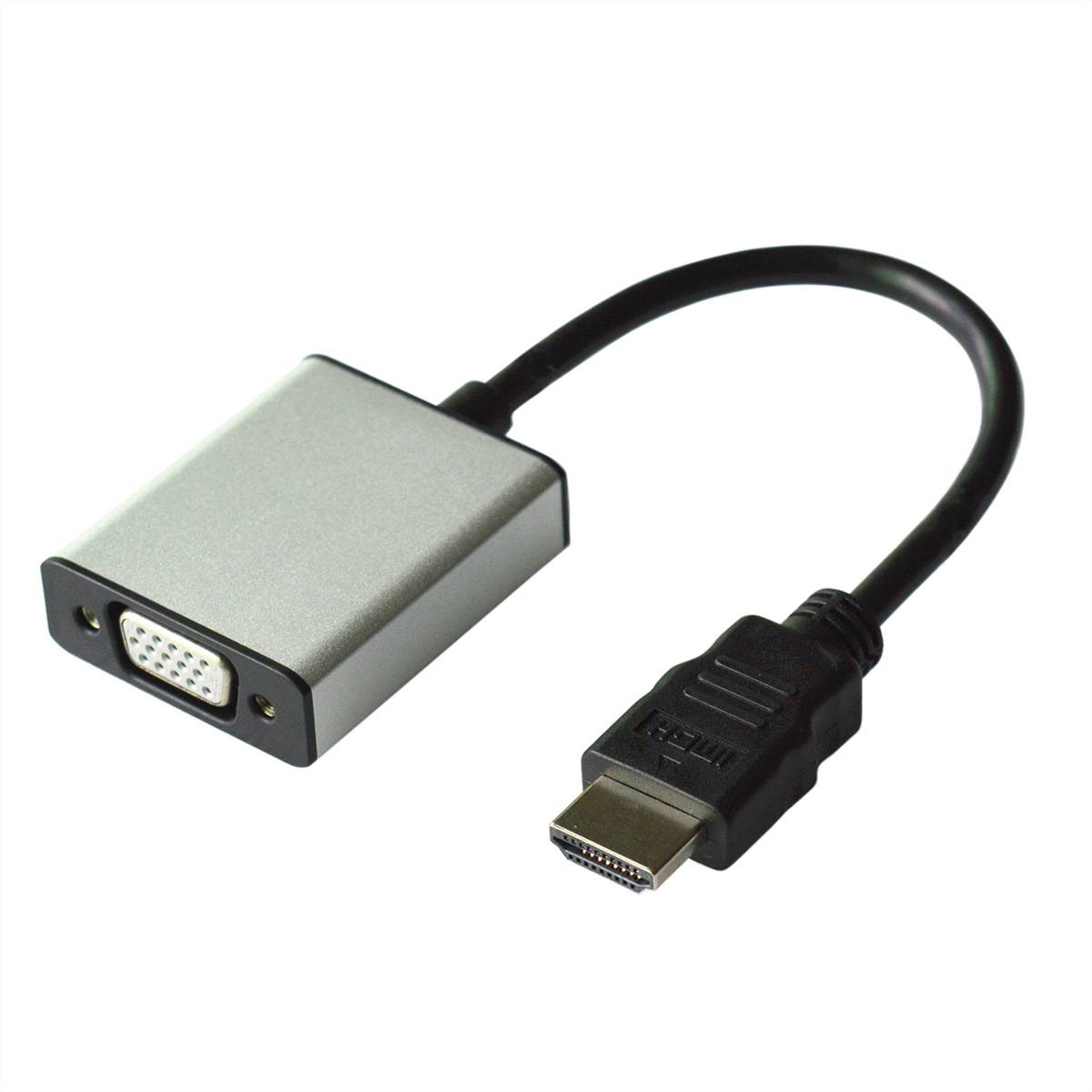 VALUE Adapterkabel HDMI zu VGA+3,5mm-Audio (Stereo) Adapter, Terminatoren, Konverter HDMI-VGA