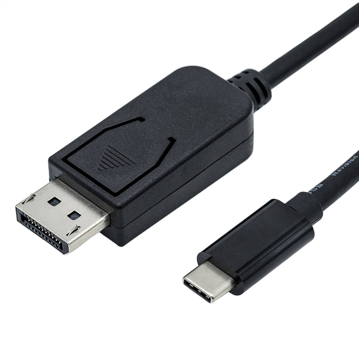 ROLINE USB Typ C - DisplayPort Adapterkabel, v1.2, ST/ST, 1 m Adapter, Terminatoren, Konverter