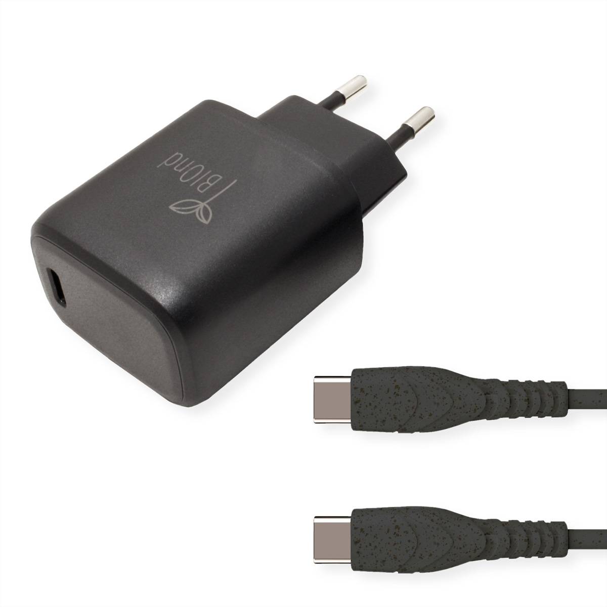 BIOnd BIO-CTC-25W PD-Reiseladegerät + USB-C KABEL Spannungswandler USB Ladegerät