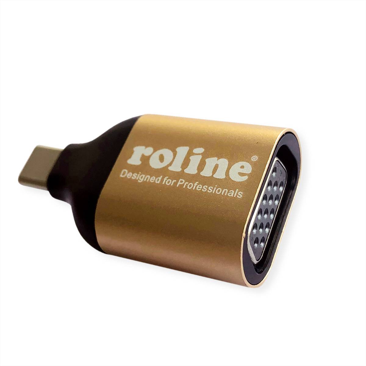 ROLINE GOLD Display Adapter USB Typ C - VGA Adapter, Terminatoren, Konverter USB-VGA