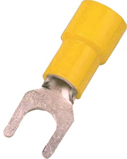 Intercable ICIQ68G Quetschkabelschuh DIN46237 4-6qmm M8 gelb Gabelform (Inhalt 100 Stück)