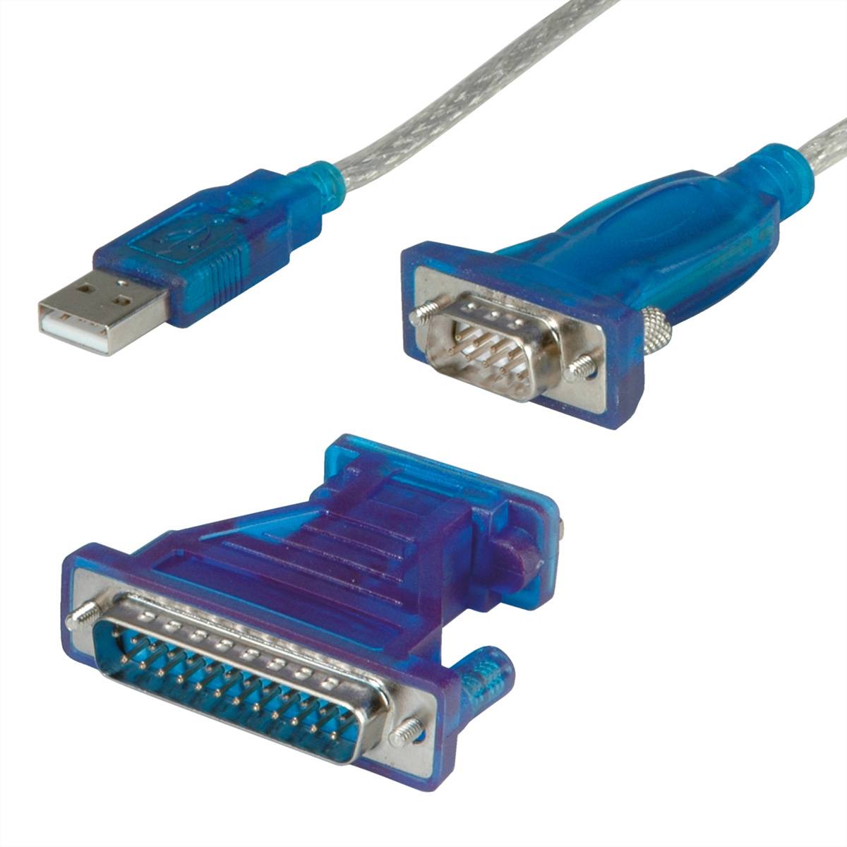 VALUE Konverter-Kabel USB-seriell, türkis, 1,8 m Adapter, Terminatoren, Konverter USB-Seriell