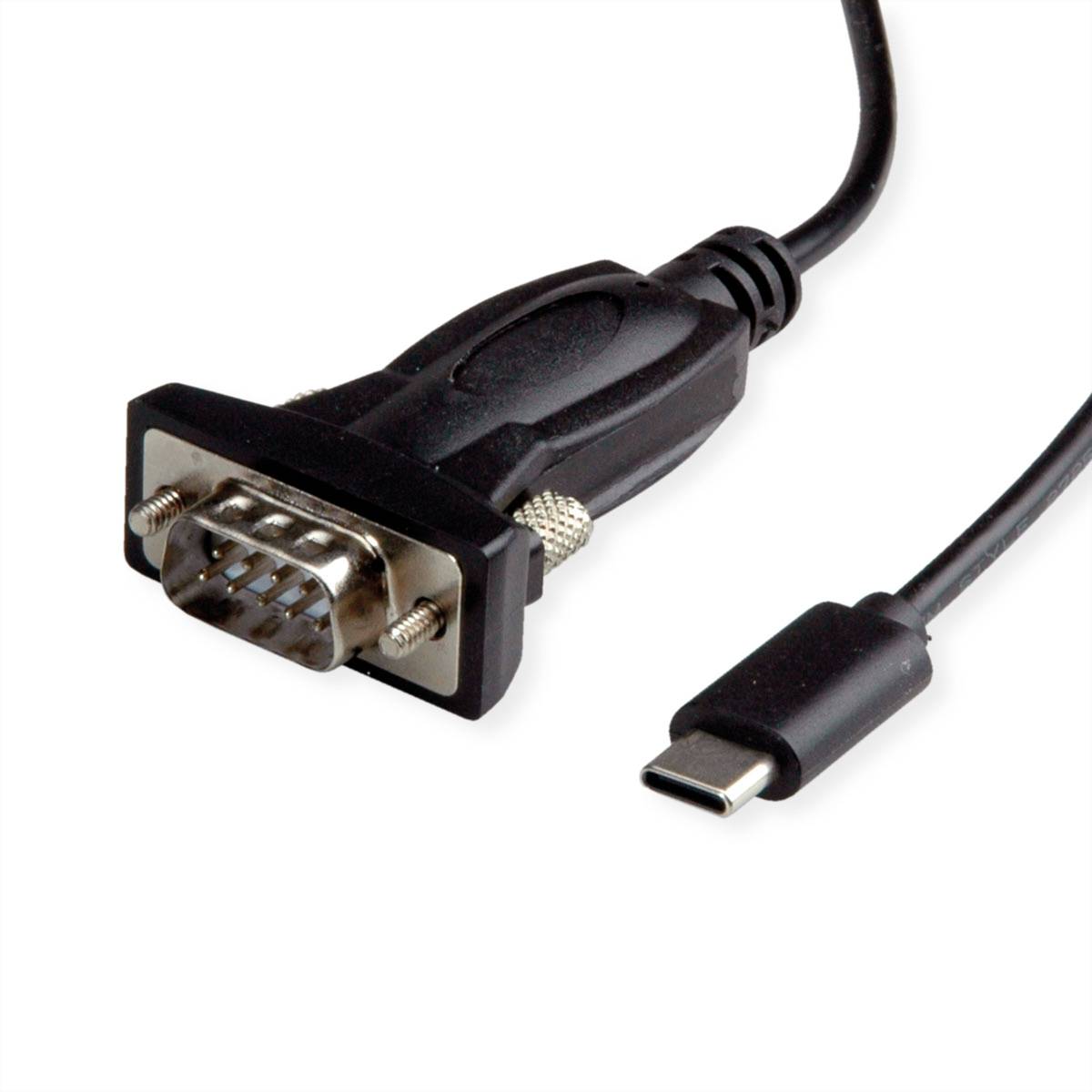 VALUE USB - Seriell Konverter-Kabel, Typ C - RS232, schwarz, 1,8 m Adapter, Terminatoren, Konverter