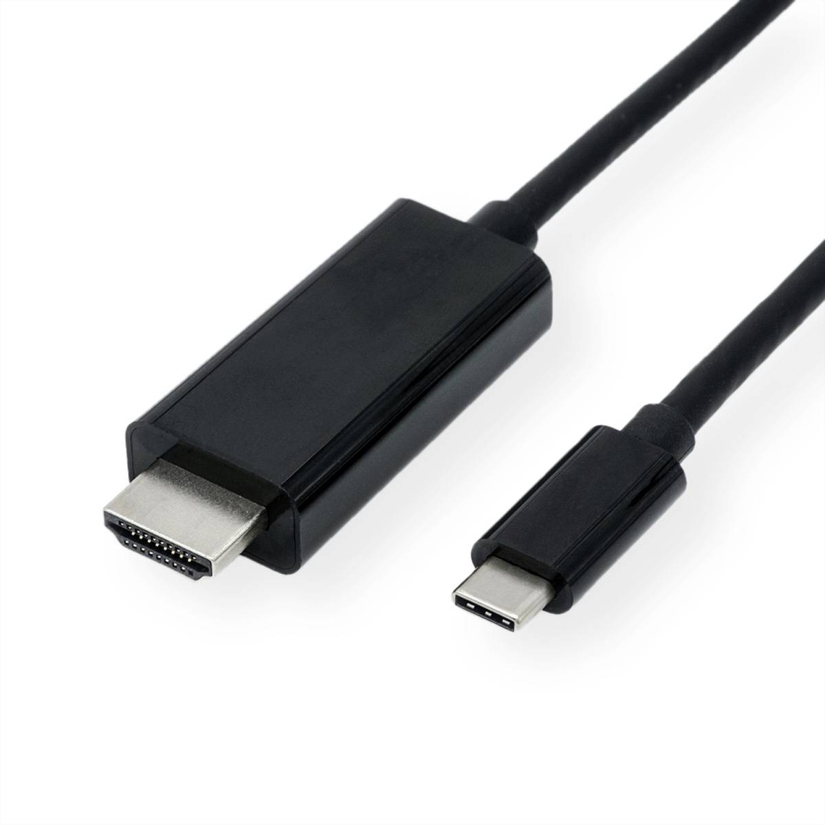 VALUE USB Typ C - HDMI Adapterkabel, 4K, ST/ST, 2 m Adapter, Terminatoren, Konverter USB-HDMI