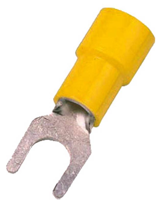 Intercable ICIQ68G Quetschkabelschuh DIN46237 4-6qmm M8 gelb Gabelform (Inhalt 100 Stück)