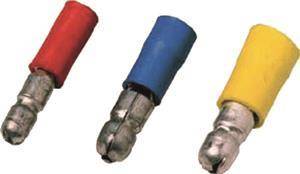 Intercable ICIQ1RST Rundstecker 0,5-1qmm Stecker 4mm rot (Inhalt 100 Stück) Install.Baumaterial