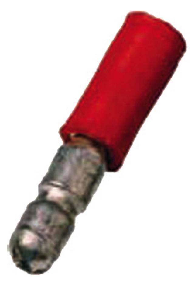 Intercable ICIQ1RST Rundstecker 0,5-1qmm Stecker 4mm rot (Inhalt 100 Stück) Install.Baumaterial