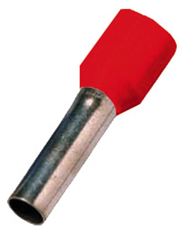 Intercable ICIAE1012 Aderendhülse DIN46228T4 10qmm 12mm verzinnt rot (Inhalt 100 Stück)
