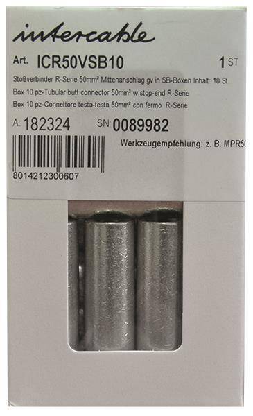 Intercable ICR50VSB10 Stoßverbinder 50qmm m.Mittenanschlag SB-Boxen In.:10St Install.Baumaterial