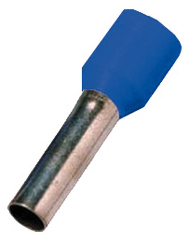 Intercable ICIAE0758BL Aderendhülse DIN46228T4 0,75qmm 8mm verzinnt blau (Inhalt 100 Stück)