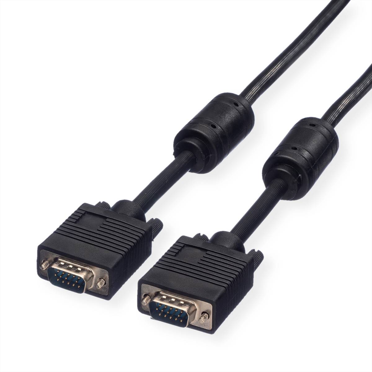 ROLINE SVGA-Kabel HD15 ST - ST mit Ferritkern, 15 m Kabel Audio- / Videokabel diverse