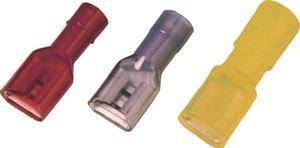 Intercable ICIQ168FHVI Vollisolierte Flachsteckhülse 0,5-1qmm 6,3x0,8 rot (Inhalt 100 Stück)