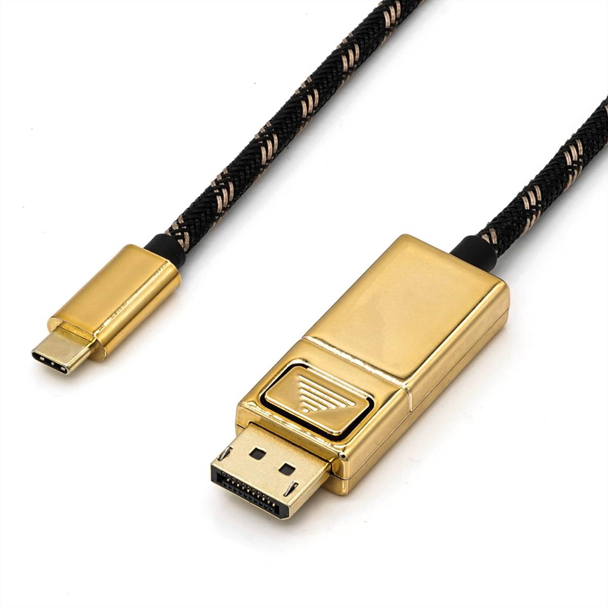 ROLINE GOLD USB Typ C - DisplayPort Adapterkabel, v1.2, ST/ST, 2 m Adapter, Terminatoren, Konverter