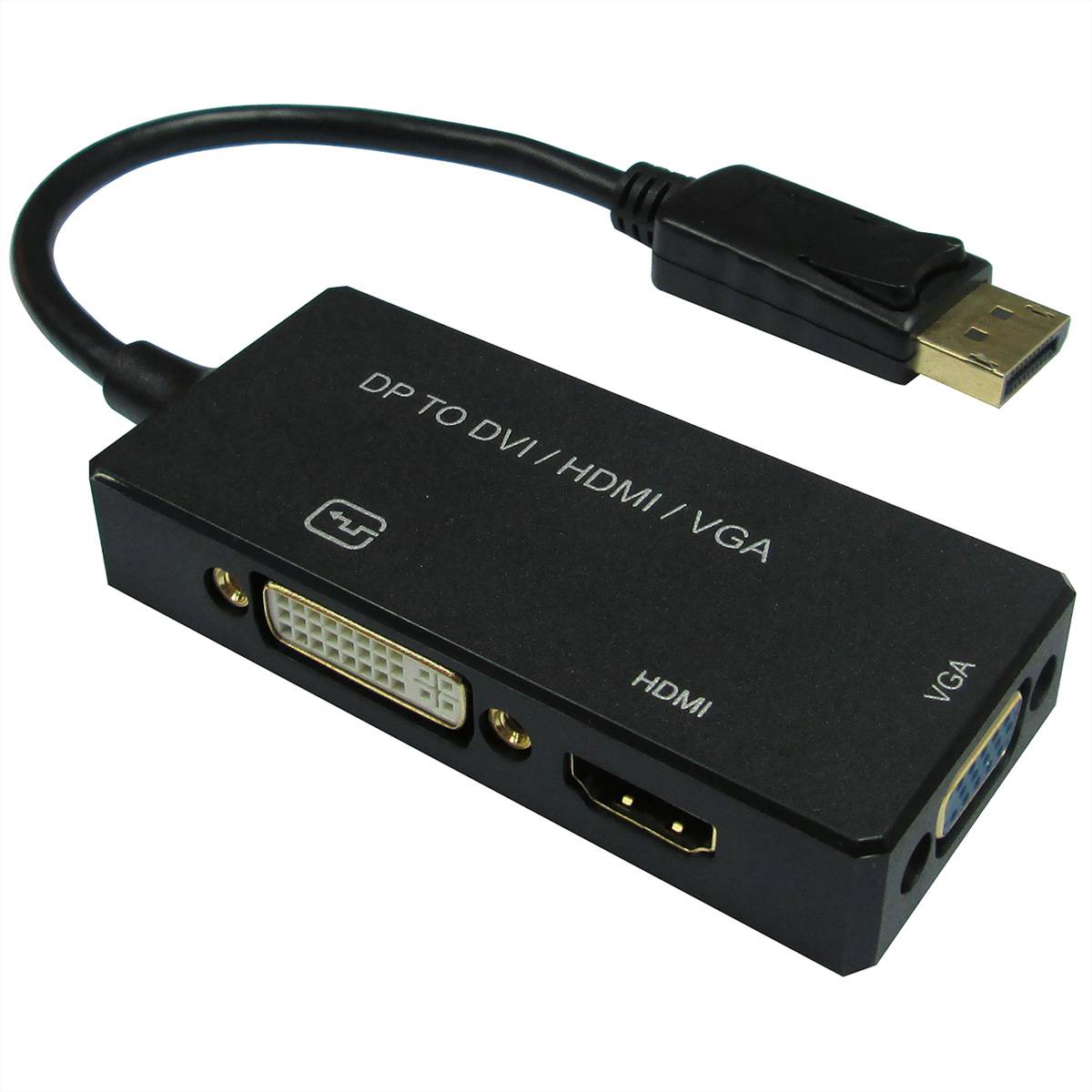 VALUE Adapterkabel DisplayPort - VGA / DVI / HDMI, v1.2, Aktiv Adapter, Terminatoren, Konverter