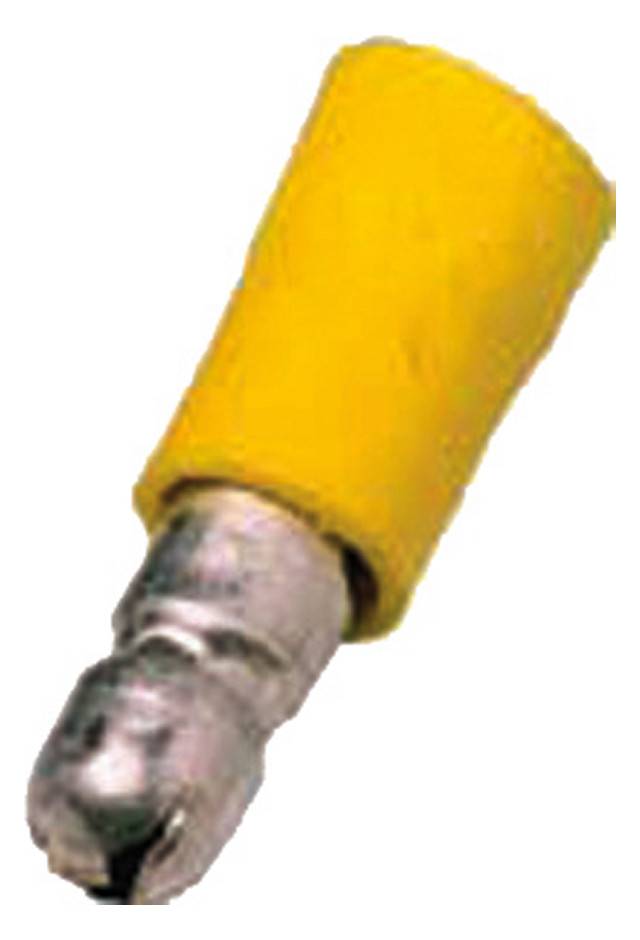 Intercable ICIQ6RST Rundstecker 4-6qmm Stecker 5mm gelb (Inhalt 100 Stück) Install.Baumaterial
