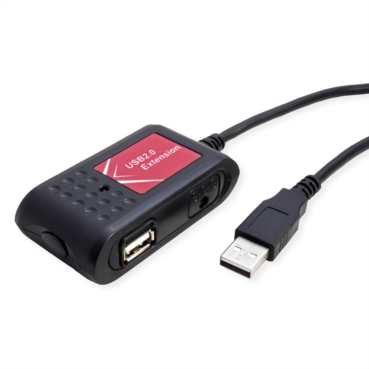 VALUE USB 2.0 Verlängerung, 2fach, schwarz, 5 m Adapter, Terminatoren, Konverter USB 2.0