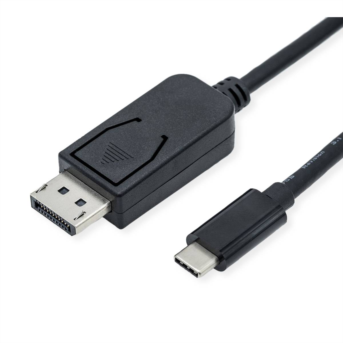 ROLINE USB Typ C - DisplayPort Adapterkabel, v1.4, ST/ST, 2 m Adapter, Terminatoren, Konverter