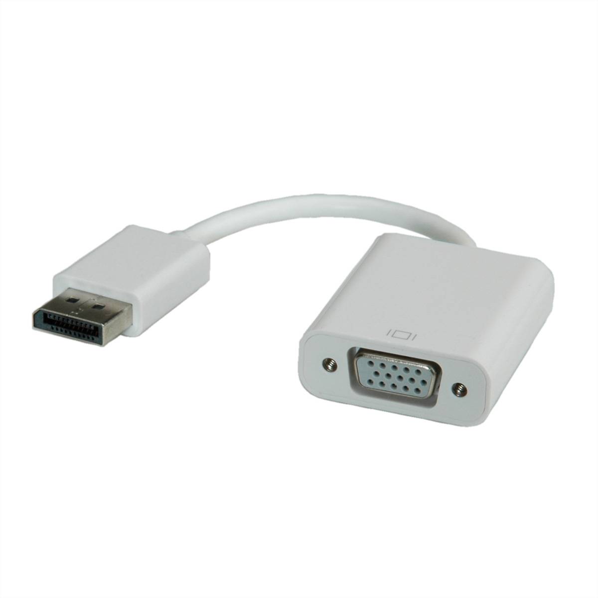 ROLINE DisplayPort-VGA Adapter, v1.2, DP ST - VGA BU, Aktiv Adapter / Konverter