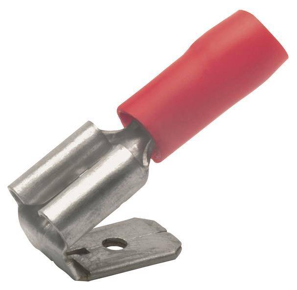 KLAU Flachsteckhülsen 720AZ 0,5-1,0qmm rot (Inhalt 100 Stück) Install.Baumaterial Kabelschuhe