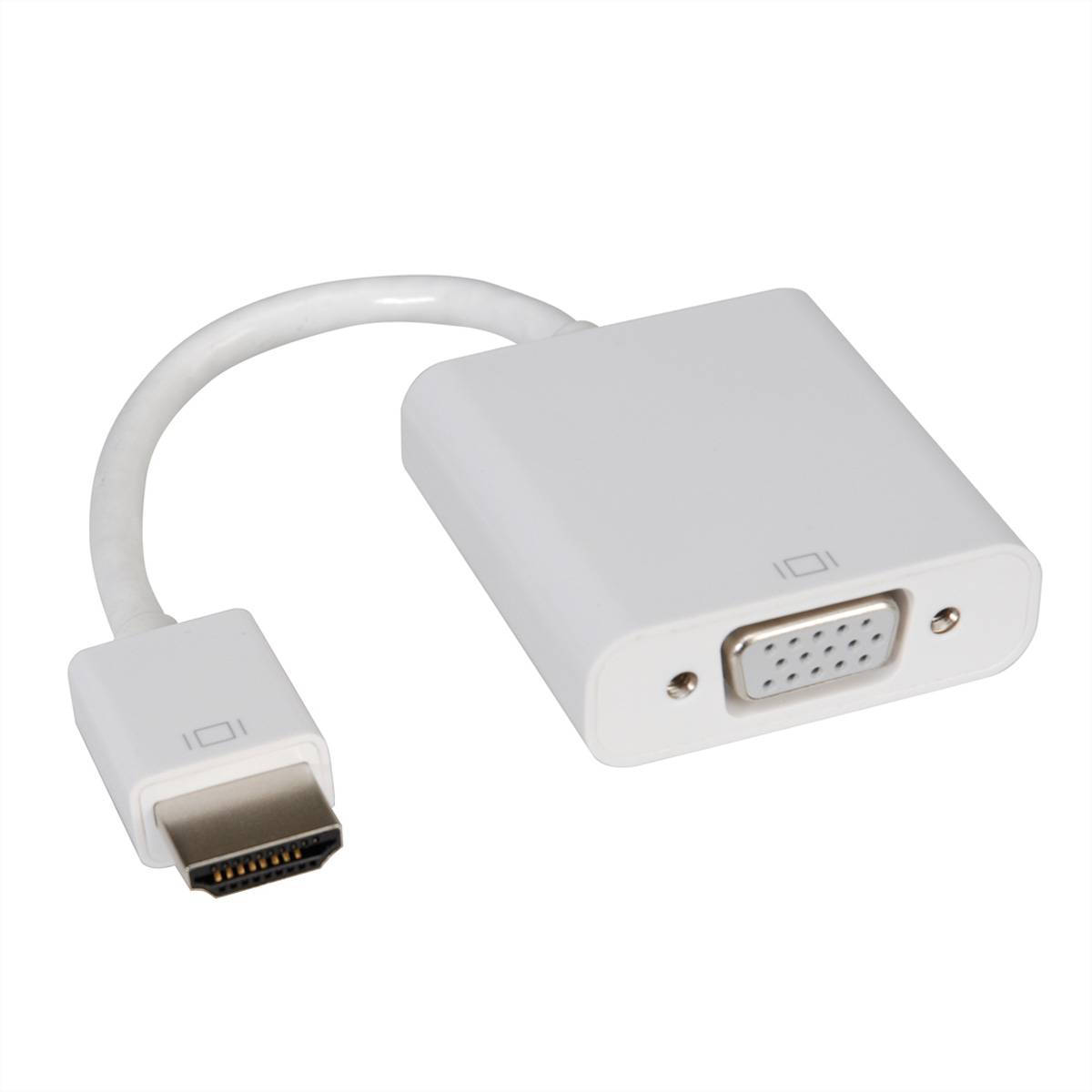 ROLINE HDMI-VGA Adapterkabel, HDMI ST / VGA BU, 0,15 m Adapter, Terminatoren, Konverter Adapter