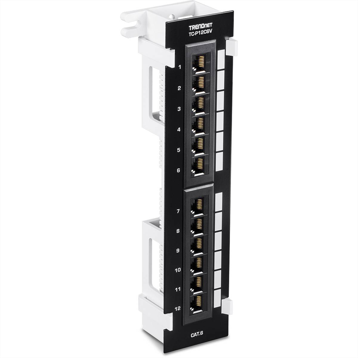 TRENDnet TC-P12C6V Patch Panel, 12-Port Wall Mount Cat6 ungeschirmt Anschlusstechnik TP Patchpanel /