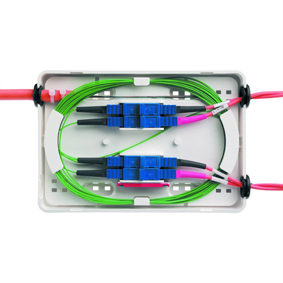 TELEGÄRTNER LWL MICRO SPLEISS BOX, INKL. KUPPLUNGSPLATTE SPLEISS/PATCH Anschlusstechnik FO LWL