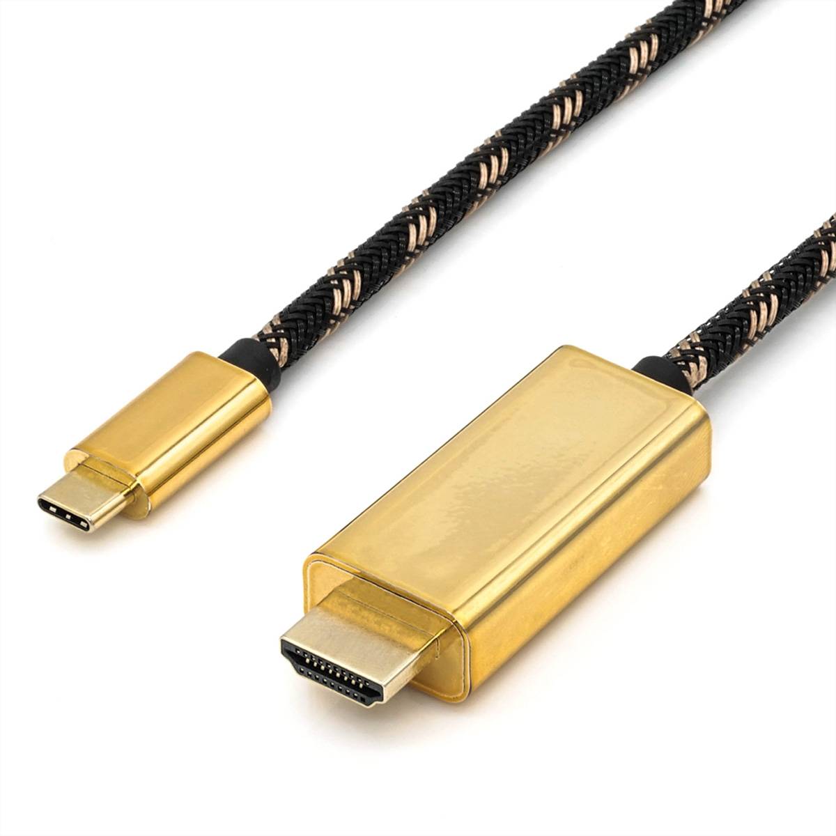 ROLINE GOLD USB Typ C - HDMI Adapterkabel, ST/ST, 1 m Adapter, Terminatoren, Konverter USB-HDMI