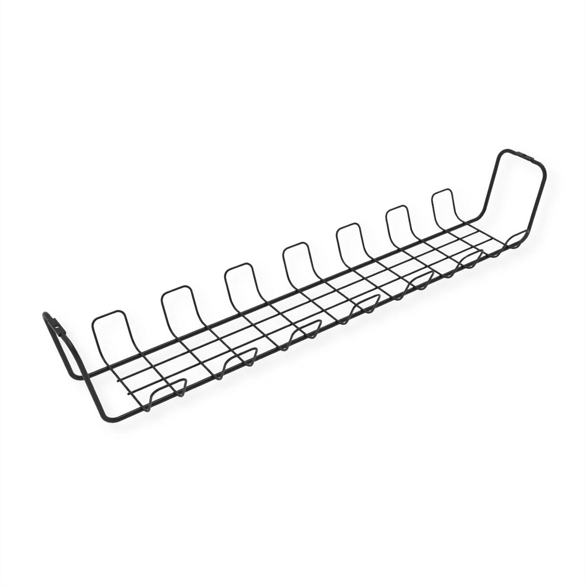 ROLINE Gitter-Kabelkanal, Untertischmontage (2 Stück), schwarz EDV-Möbel Kabelführungssystem