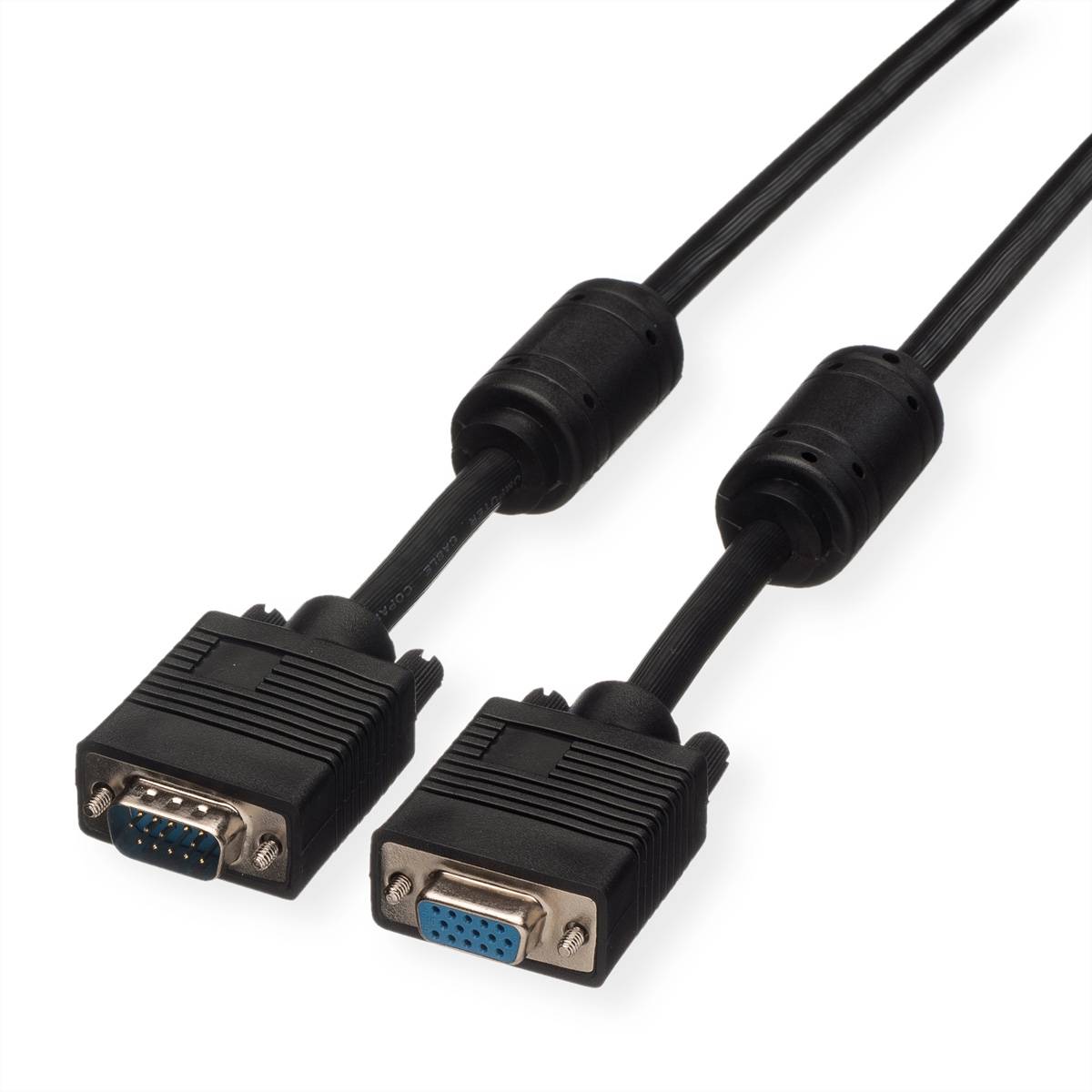 ROLINE SVGA-Kabel HD15 ST - BU mit Ferritkern, 3 m Kabel Audio- / Videokabel diverse