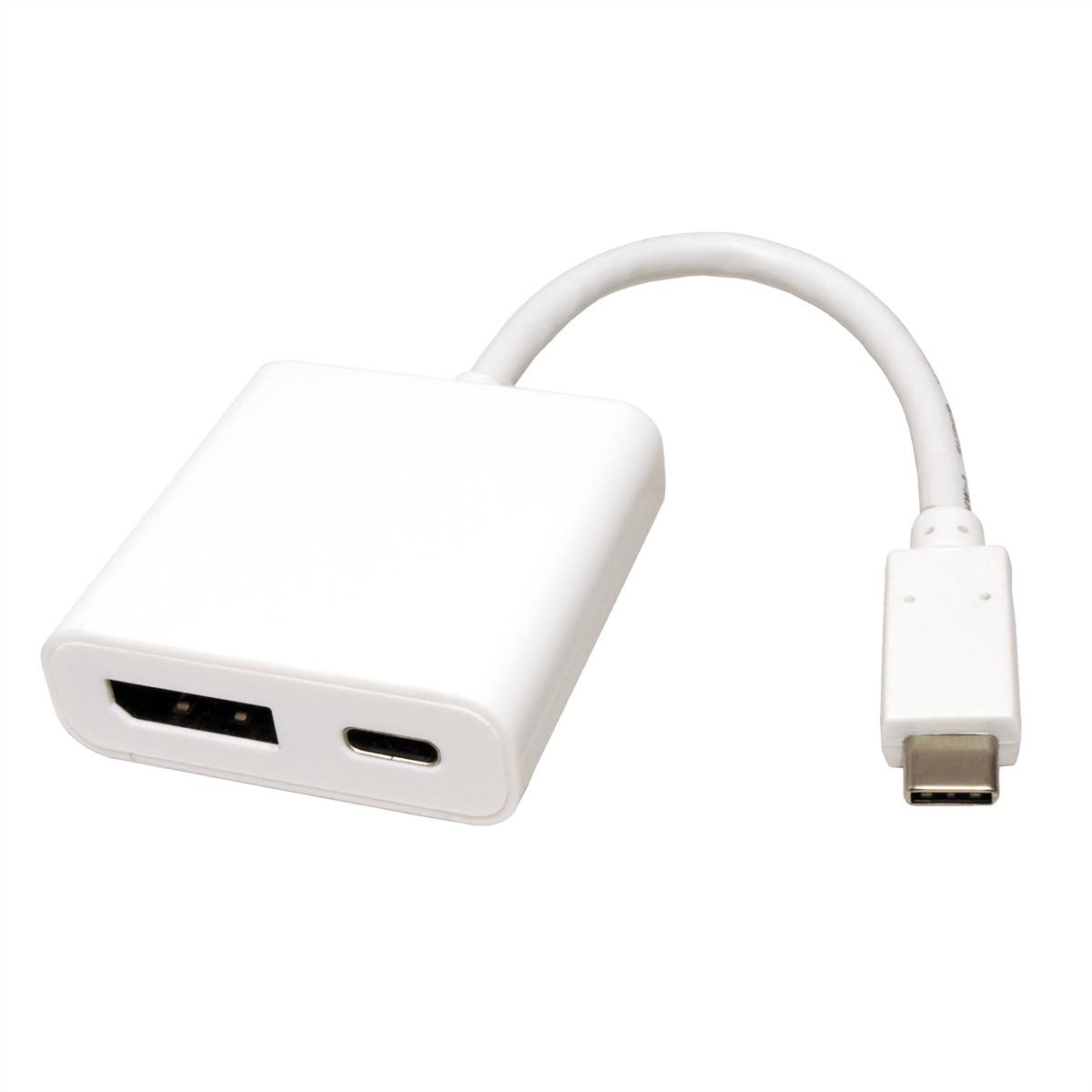 ROLINE Display Adapter USB Typ C - DisplayPort v1.2 + PD Adapter, Terminatoren, Konverter
