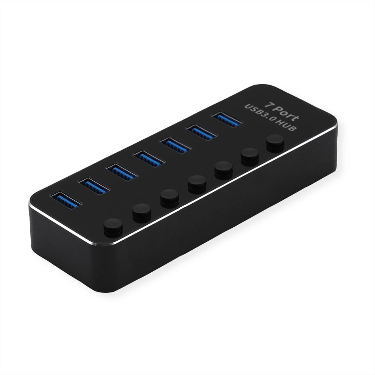 ROLINE USB 3.2 Gen 1 Notebook Hub, 7 Ports, einzeln schaltbar Eingabe / Ausgabe Dockingstations und