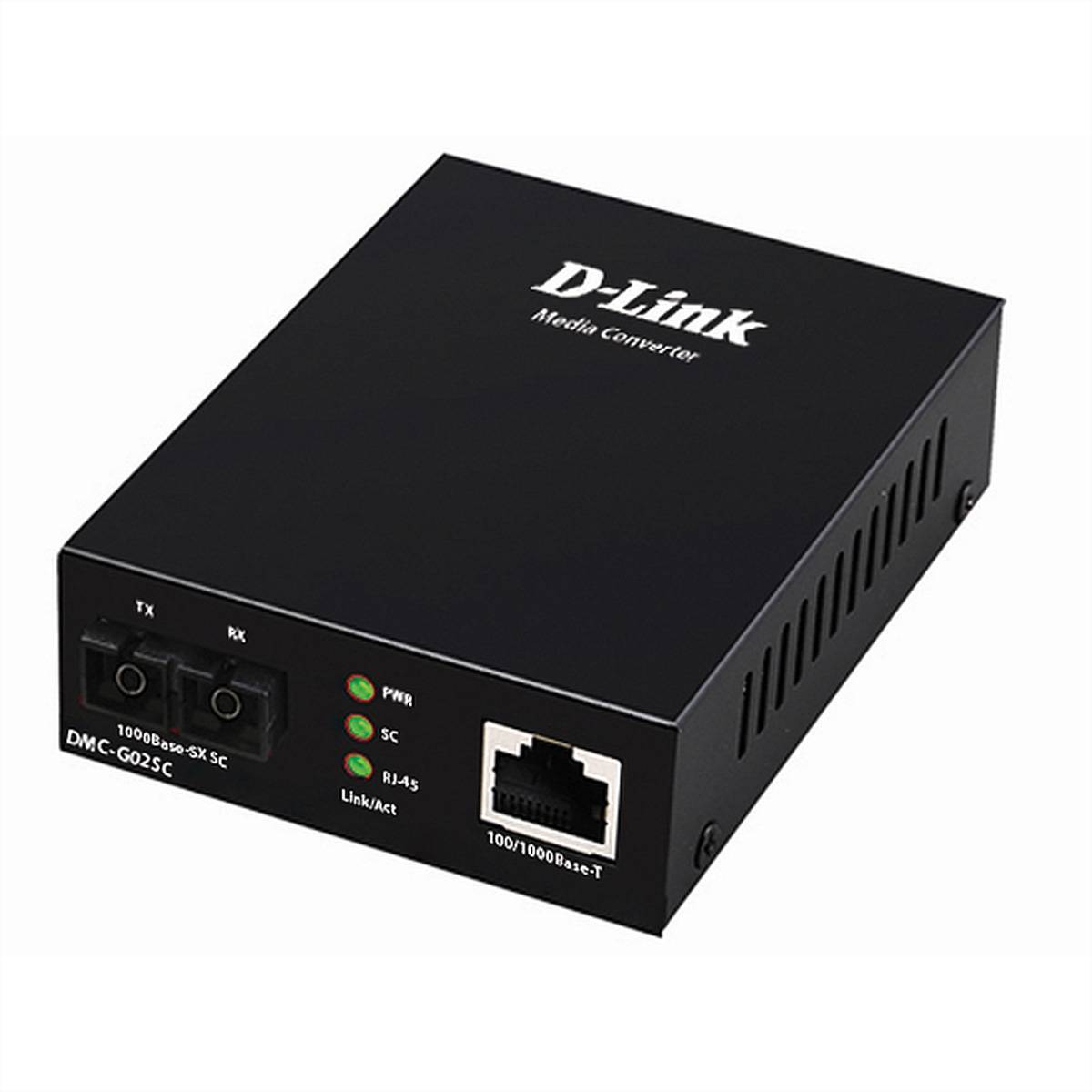 D-Link Gigabit Konverter DMC-G02SC/E, 10/100/1000 zu 1000 SX Multi (SC) 550m Netzwerk-Konverter