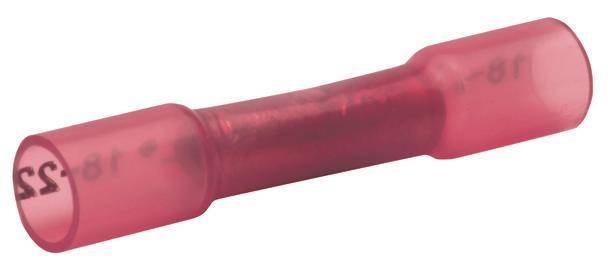 KLAU Stossverbinder 0,5-1qmm 670WS rot E-Cu verzinnt Wärmeschrumpfisolier (Inhalt 100 Stück)