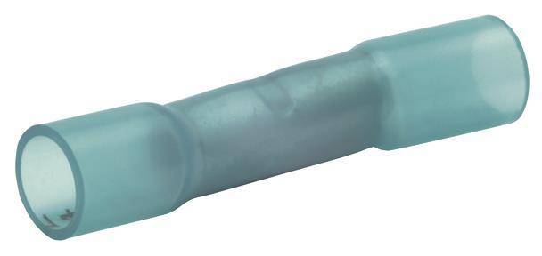 KLAU Stossverbinder 1,5-2,5qmm 680WS blau E-Cu verzinnt Wärmeschrumpfisolier (Inhalt 100 Stück)