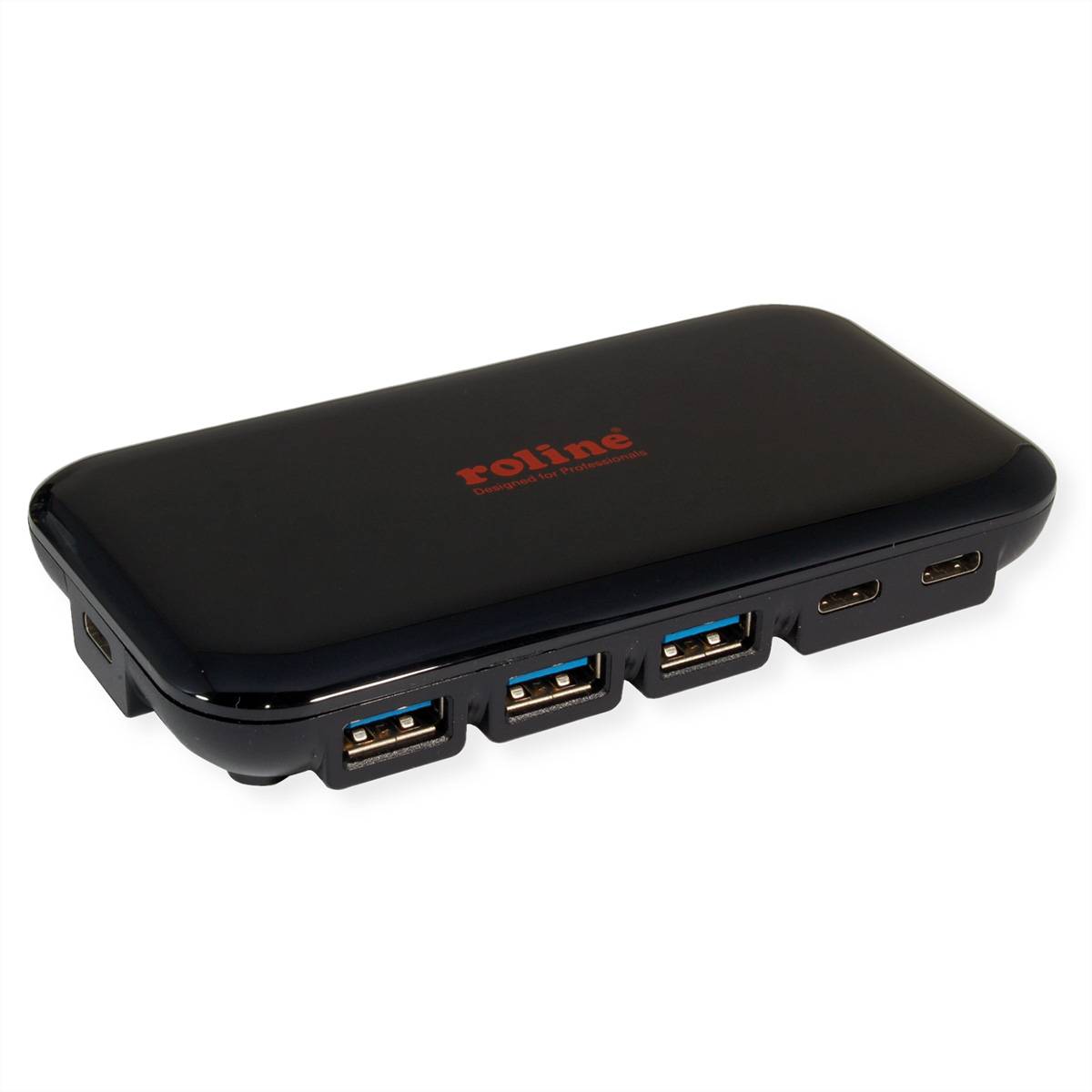 ROLINE USB 3.2 Gen 2 Hub, 7-fach (3x Typ C + 4x Typ A) Eingabe / Ausgabe Dockingstations und Hubs