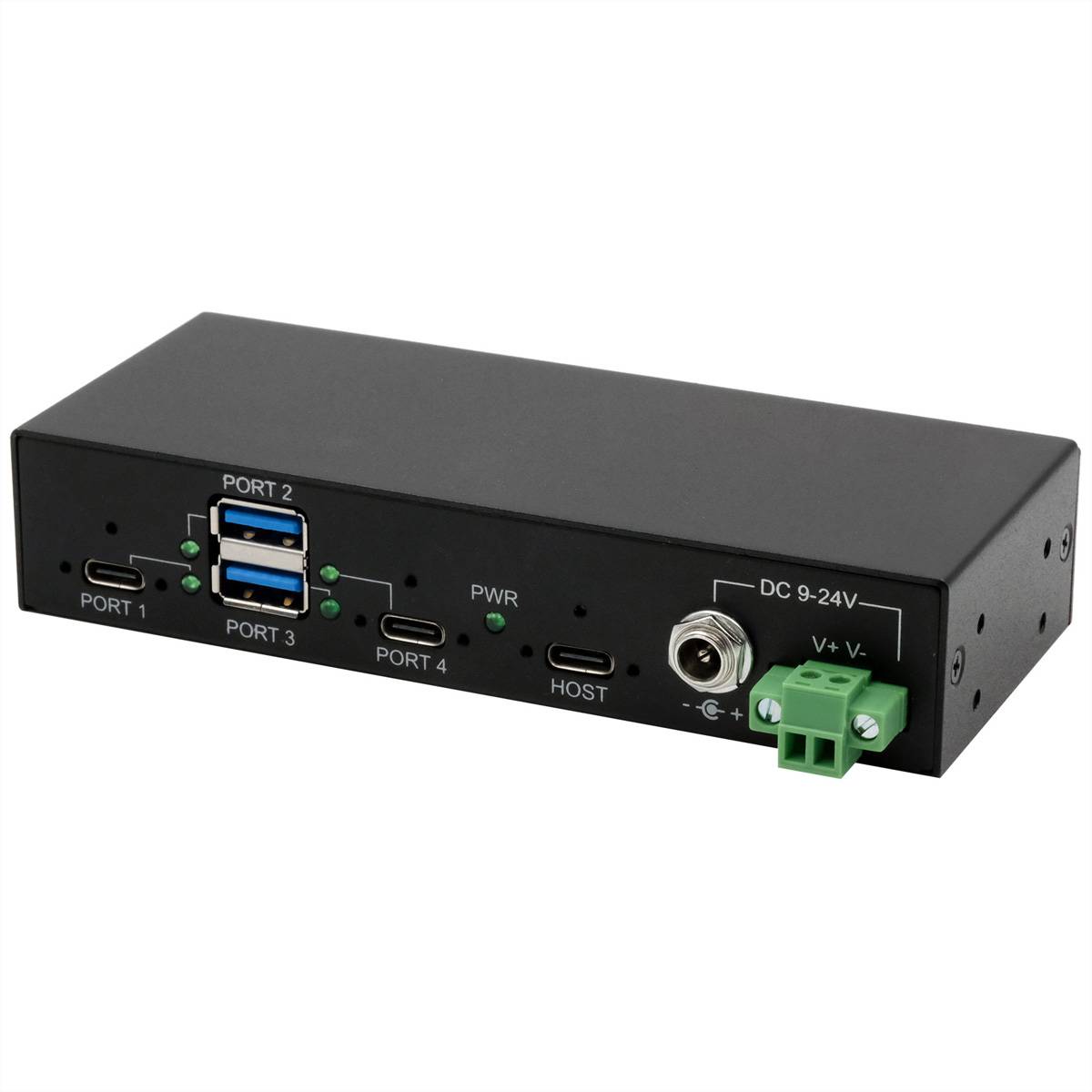 EXSYS EX-11295HMS 4 Port USB 3.2 Gen 2 HUB 2x C und 2x A-Ports Eingabe / Ausgabe Dockingstations und