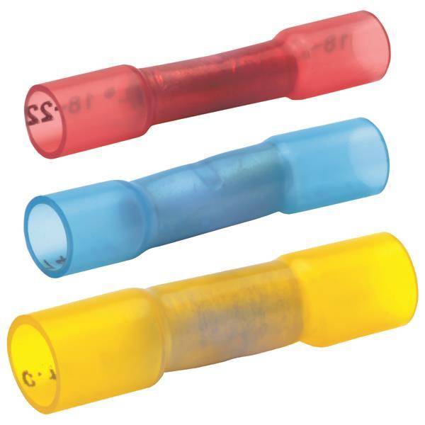 KLAU Stossverbinder 4-6qmm 700WS gelb E-Cu verzinnt Wärmeschrumpfisolier (Inhalt 100 Stück)