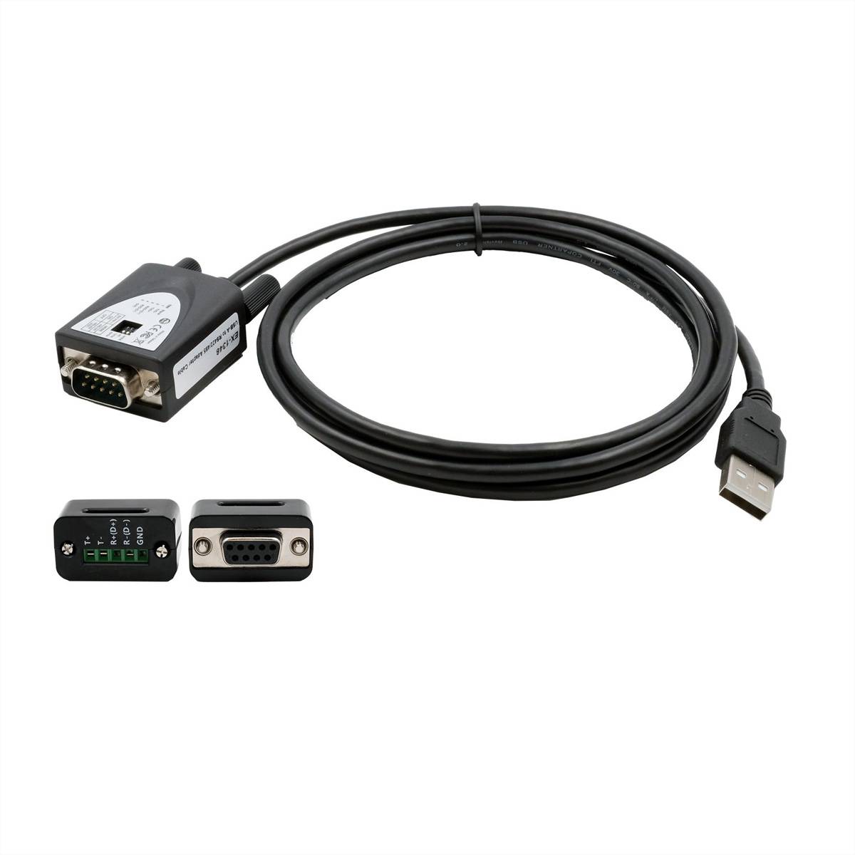 EXSYS EX-1346IS USB 2.0 zu 1x Seriell RS-422/485 Port, 15KV ESD, 4.0KV, Konverter, Kabel, FDTI, 1,8
