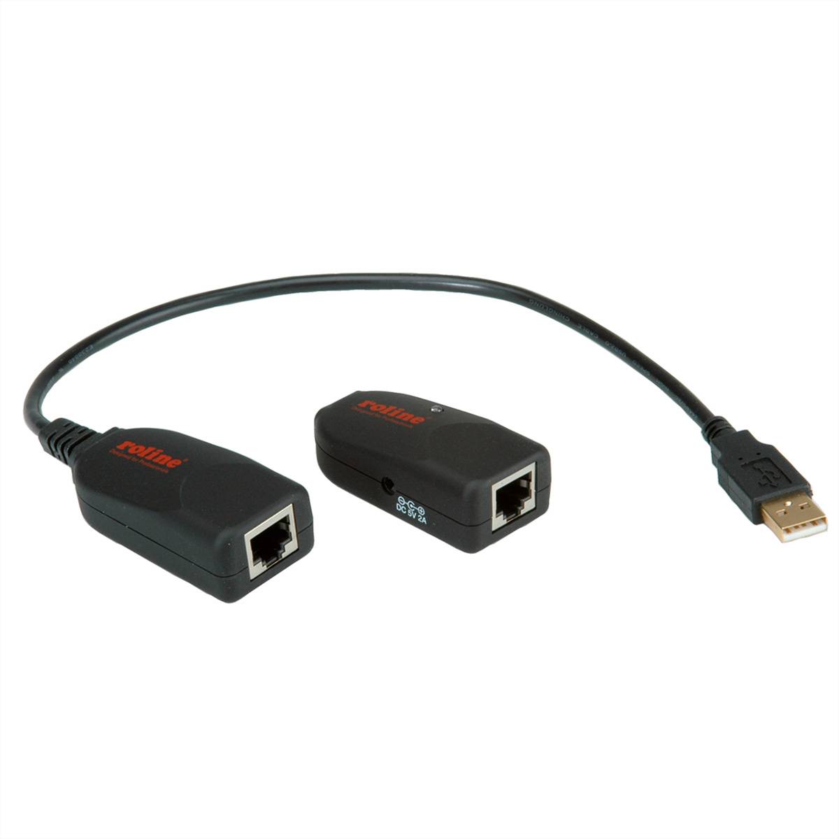 ROLINE USB 2.0 Verlängerung über RJ45, max. 50m Adapter, Terminatoren, Konverter USB-Verlängerung