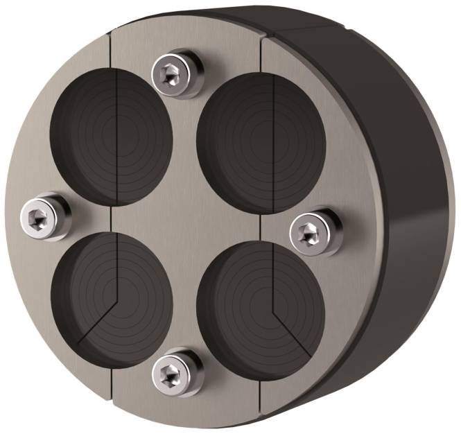 HAUF Ringraumdichtung HRD 100-SG-4/8-30 für 4 Kabel D 8-30mm Install.Baumaterial