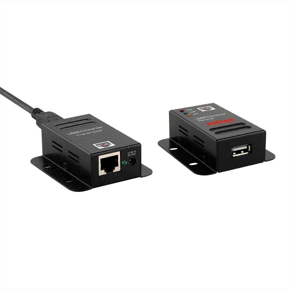 ROLINE USB 2.0 Verlängerung über RJ45, 1x USB, max. 50m Adapter, Terminatoren, Konverter