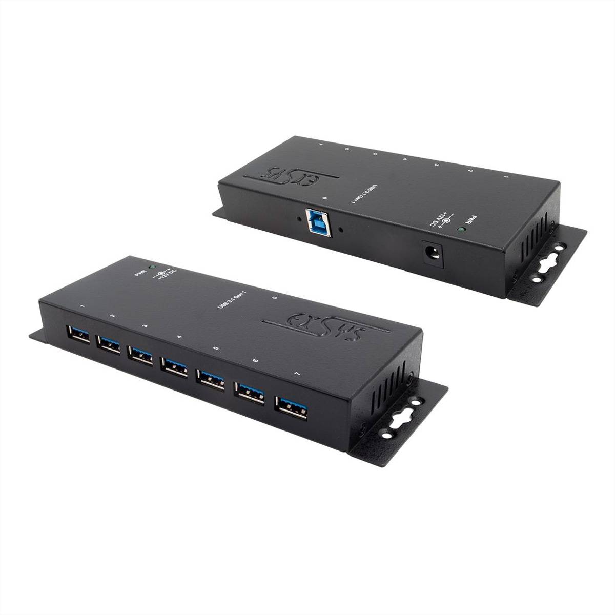 EXSYS EX-1188HMS-3 7 Ports USB 3.2 Gen1 Metall HUB mit 15KV ESD Überspannungs-Schutz Hubs USB Hub