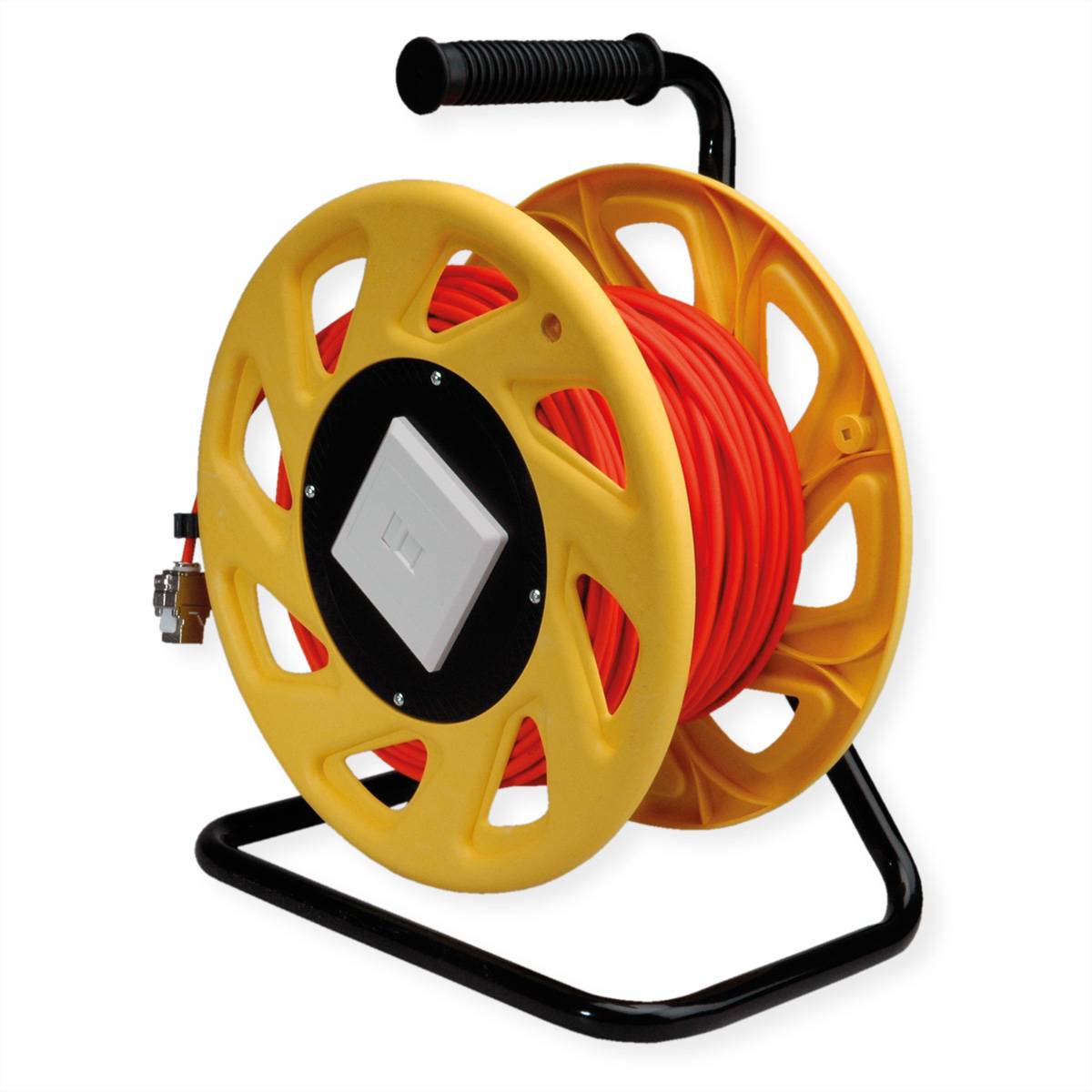 ROLINE RJ-45 Kabeltrommel Cat.6A (Class EA), orange, 60 m Twisted Pair Kabel Installationskabel