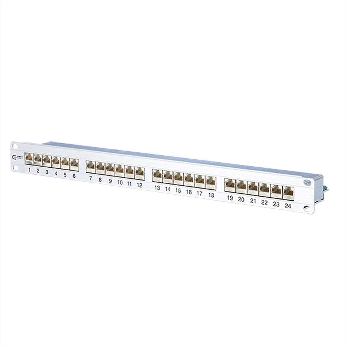 METZ CONNECT E-DAT C6 19-Patchfeld 1HE, Cat.6 (Class E), 24 Ports Netzwerk-Infrastruktur