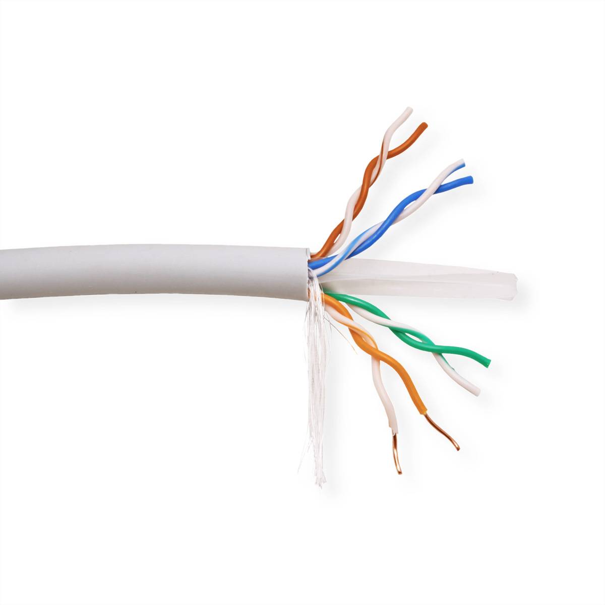 ROLINE UTP Kabel, Cat.6A (Class EA), Massivdraht, LSOH, 300m Twisted Pair Kabel Installationskabel