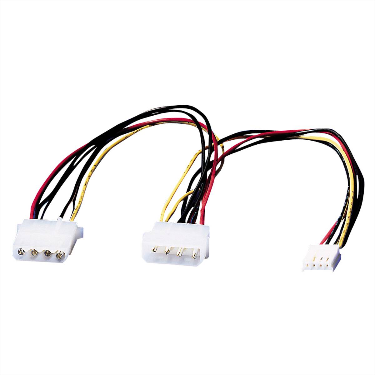 ROLINE Y-Kabel 4 pol. HDD / 4 HDD + 4 FDD, 0,3 m Kabel Interne