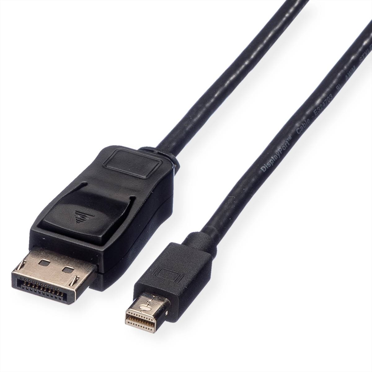 VALUE DisplayPort Kabel, DP ST - Mini DP ST, schwarz, 5 m Kabel