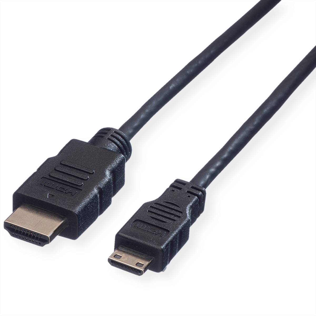 VALUE HDMI High Speed Kabel mit Ethernet, ST - Mini ST, 2 m with Ethernet