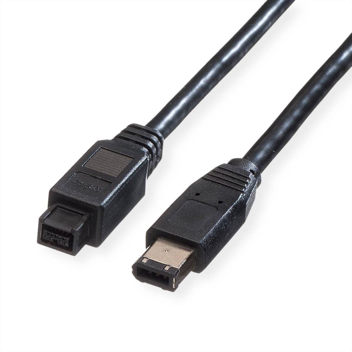 ROLINE IEEE 1394b / 1394 Kabel, 9/6polig, schwarz, 1,8 m Adapter / Konverter