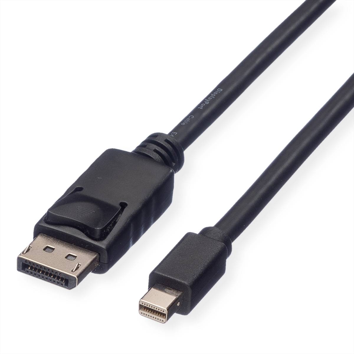 ROLINE DisplayPort Kabel, DP ST - Mini DP ST, schwarz, 1,5 m Kabel